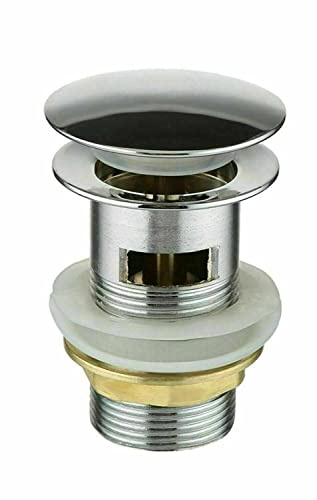 Avloppsventil popup ventil tvättställ tvättställ avlopp med/utan övergång vit svart silver (med överflöd, svart)