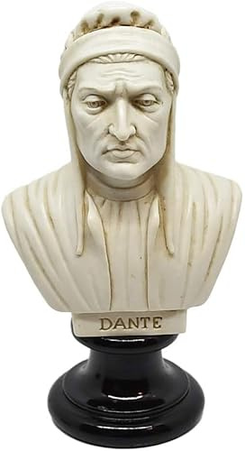 GINGERSHOPONLINE Busto Statua Design: Dante (patinato) - Riproduzione busto, scultura in marmo e resina - circa 13 cm, 350 gr. - Prodotto Toscano, Design Made in Italy - Idea Regalo Casa