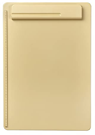 MAUL Klemmbrett A4 MAULgo uni | Klemmbrett im A4 Format | Moderne Schreibmappe mit Halterung für Stifte und Kugelschreiber | Ideales Klemmbrett für Alltag im Büro, Universität | Sahara