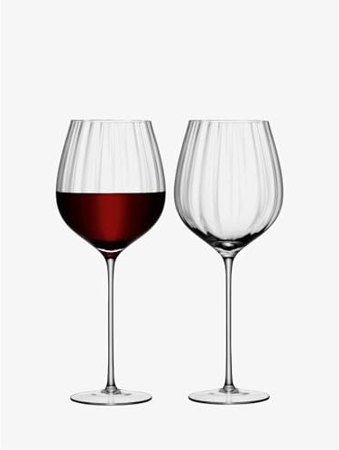LSA International Aurelia Red Wine Glass 660ml Clear Optic Set of Two