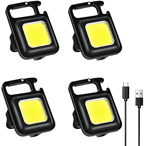 Mini Inspektionsleuchten, 4 Stück 1000 Lumen Arbeitsleuchte LED Werkstattlampe Magnetisches Mechanikerlicht Tragbare Arbeitslampe,4 Lichtmodi COB Taschenlampe für Auto Reparatur Wandern [Energie A+++]