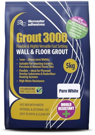 TileMaster 3000 Pure White 5kg Tile Grout