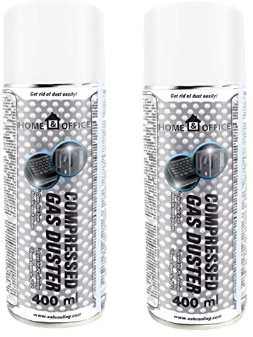 AABCOOLING Bomboletta Aria Compressa Home&Office Compressed Gas Duster 2x400-ml, Cancelleria e prodotti per ufficio, Tubo Aria Compressa, Bombolette Spray K3, Pulizia Ufficio