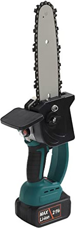 Motosierra eléctrica inalámbrica, 120 W, potencia de corte de 20 cm, ligera, para podar árboles y arbustos, motor potente, corte rápido