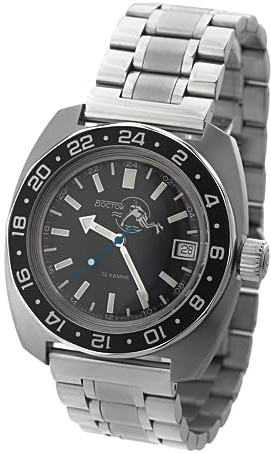 Strela VOSTOK Wostok Boctok 24-Stunden Military Taucheruhr 200m Automatik Uhrwerk 2431B/17003B, 17005B, 17006B, 17004B russische mechanische automatische Uhr aus Russland mit Selbstaufzug