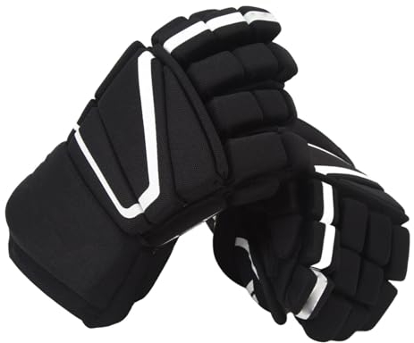 gernie Eishockey-Handschuhe, Langlebige und Leichte Schutzausrüstung für Hockeyspieler, Verbesserte Atmungsaktivität, Klassische Passform und Flexibilität, Schutz für Jugendliche (12