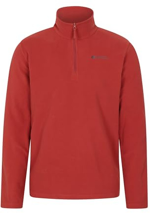 Mountain Warehouse Camber II Mens Half-Zip Fleece - Lightweight & Quick Dry, Breathable Antipill Microfleece - For Spring Summer, Outdoors, Travelling & Hiking Orange S