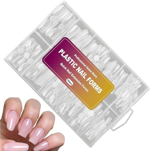 Sucritude Plantillas Para Uñas - Molde De Gel Reutilizable Con Doble Polí Extensible - 12 Tamaños, Plantillas Artificiales Transparentes Reutilizables Para Diseño De Manicura En Casa O Salón De