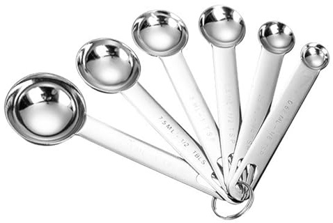 Measuring Spoons Set, 6 Pcs Set Stainless Steel Measuring Spoon Measurements Set for Baking, Cooking,Kitchen (Measuring Spoons)