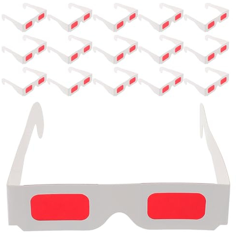 DIYEAH 100 Lunettes 3D : Accessoires Lumineux pour soirées cinéma, Anniversaires d'enfants et photobooths - Décorations de Lunettes 3D en Papier - de Soleil Originales pour Les invités