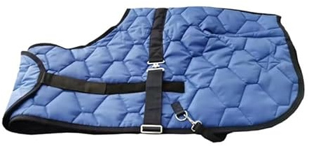 Horse Fly Sheet Winter Turnout Blanket with Breathable Warm Coverage, Equestrian Clothing Style for Pony Cold Weather Care, Stable Use, Outdoor Turnout and Daily Seasonal Protection (Blue 105cm)