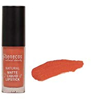 Benecos - natural beauty 95349 Cosméticos orgánicos lápiz labial líquido mate - altamente pigmentado - con cera de carnauba - sin talco - vegano - beso coral