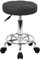 WKWKER PU Leder Runde Rollhocker Dreh Höhenverstellung Home Office Hocker Drafting Labor Küche Massage Hocker mit Rädern Bürostuhl (grau)