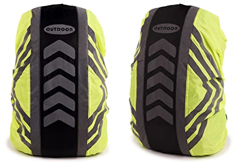 HOUSON Wasserfester Regenschutz für den Rucksack, Sports Rucksack Regenschutz mit Reflektorstreifen Rucksack Verstellschnalle für Wandern, Camping und Radfahren L(42-55L)