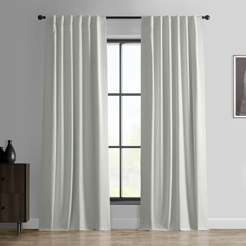 HPD Half Price Drapes Essential - Cortinas Opacas sólidas para Dormitorio, 213 cm de Largo (1 Panel), Cortinas Opacas con Aislamiento térmico para Sala de Estar, Cortinas de Ventana con Bolsillo para