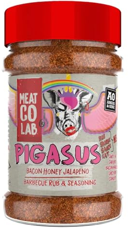Angus & Oink Pigasus Bacon Honey Jalapeno Barbeque Rub & Seasoning | Perfect for Pork, Chicken, Chops & Chips | Ideal for Grilling, Smoking & Oven | 220g