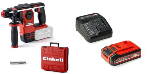 Einhell Professional Marteau Perforateur sans fil HEROCCO - Solo Power X-Change (18V, 2.2J, SDS-Plus, avec coffret de transport E-Box, moteur sans charbon) avec Chargeur et Batterie 4,0Ah PLUS