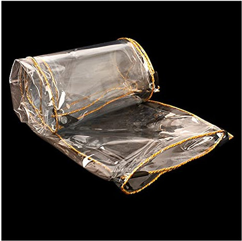 RLINZ Abdeckplane Transparent Glasklare Plane Gewebtes Polyethylen Laminiert wasserdichte Pergolaabdeckungen Hafenfrachtplanen Terrassenüberdachungen Plane, Mehrere Größen (2x5m)