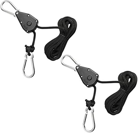 CANIGHT Lot De 2 De Levage Réglables Pour Lampes De Culture De Jardin En Nylon Robuste Et Acier Inoxydable