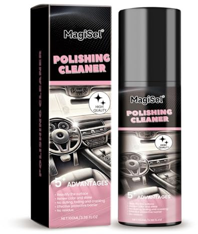 Pulitore per Interni Auto,Car Interior Cleaner Spray,Polishing Cleaner Auto,Spray Detergente for Car,Restorer Rinnova Plastiche,Cura Dei Dettagli Del Veicolo Detergente,Ridurre Ladesione Polvere,100ml