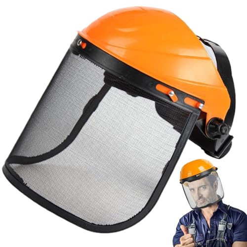 Scudo del viso per l'erbaccia che colpisce il viso regolabile Scudo di sicurezza in maglie con imbottitura sponde Maschera di protezione del giardinaggio a prova di spruzza