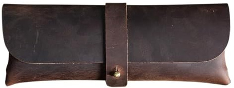 Ludom Rollo de lápices Vintage, Estuche de Cuero, Rollo de lápices Retro para Estudiantes, Hombres de Negocios, Adultos, Artistas (Puede Contener 20 bolígrafos), 21 x 8 cm