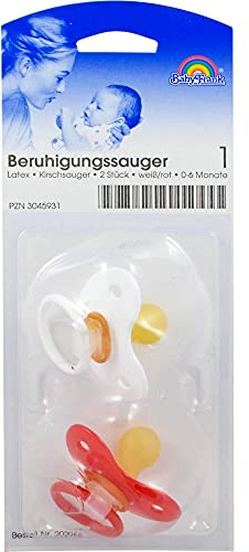 Sauger Kirsche Latex Größe 1 0-6 Mon.Weiß/rot