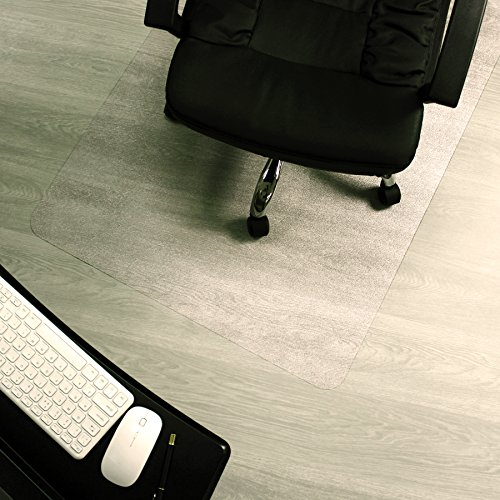 Marvelux Große Umweltfreundliche Bodenschutzmatte für Hartböden 116 x 150cm, Eco-Friendly Rechteckige Bürostuhlmatte aus Enhanced Polymer, Transparente Schreibtischstuhlunterlage für unter Bürostühle