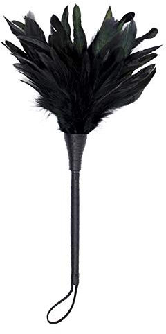 Federkitzler Sex sm Erotik Spielzeug Feder Flirten für Männer und Frauen,Federpuschel Liebes Feder & Verwöhn Massage SM Bondage Bett Fesseln Zubehör für Paare Gays (Schwarz)