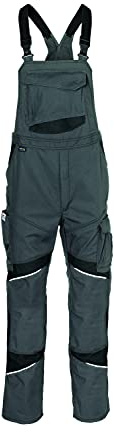 KÜBLER Workwear | KÜBLER ACTIVIQ cotton+ Arbeitslatzhose | anthrazit/schwarz | Größe 110