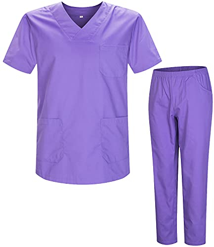 MISEMIYA - Unisex-Schrubb-Set - Medizinische Uniform mit Oberteil und Hose ref.8178 - X-Large, Flieder 21