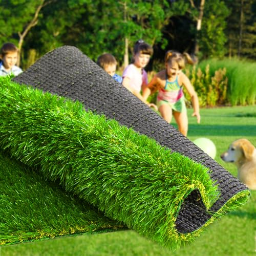 Weidear Artificial Grass Thick Turf 3 ft x 5 ft,1.38 Artificial Synthetic Fake Grass Rug, Indoor/Outdoor Realistic Turf Grass Lawn Mat for Dogs Pets, Patio, Landscape, Garden, Custom Size
