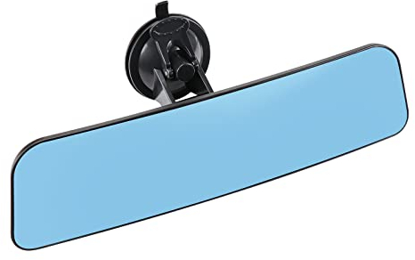 Blendfreier Auto Rückspiegel für den Innenbereich Universal Panorama und Weitwinkelspiegel mit Saugnapf für Auto und Boot.