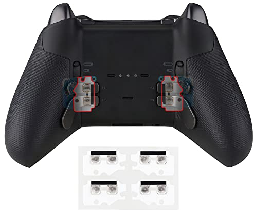 eXtremeRate Back Paddles Upgrade Metall pad Kit für Xbox Elite Series 2, für Elite Series 2 Core Controller Modell 1797–Verstärke Fingerdruckhaptik, Präzise Trigger Stop–Kein Trigger Buttons enthalten