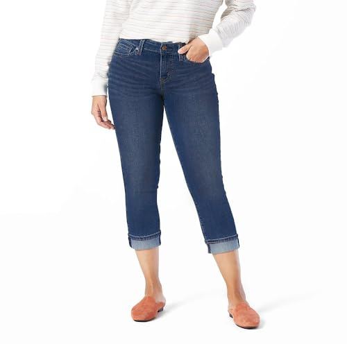 Levi Strauss Signature Gold Women's Mid-Rise Slim Fit Capris Stretch Denim (Also Available in Plus Size), Over The Moon, 10