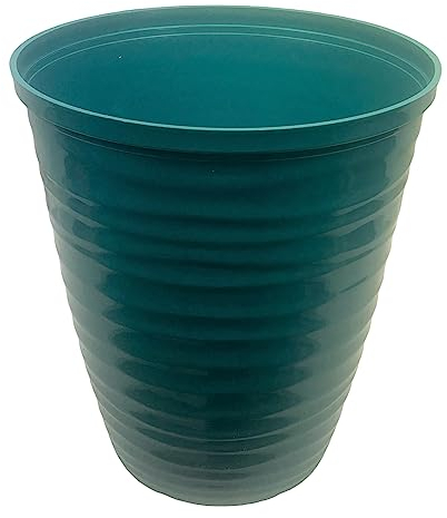 Easy Shopping Large Dune Planter Plastic Lightweight Flower Pots. Garden Planters. Patio, Balcony & Terrace Decorative Plant Container. Indoor or Outdoor. 28cm Dia. (Teal)