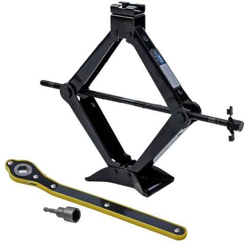 KATSU Scissor Jack 2 Tons Car Lift Labor-Saving Wind Up Lifting Jack with Wrench for Car Vehicles Repair or Changing Tyres 161105
