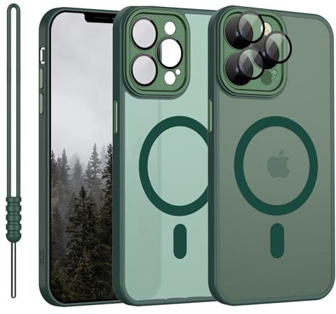 iPhone 11 Pro Max Hülle mit MagSafe, Hanyhülle iPhone 11 Pro Max Magnetisch Leicht Dünn Matte Touch Kameraschutz Kratzfeste Anti-Gelb Rutschfest Schutz Stoßfest Hülle iPhone 11 Pro Max Matt Grün