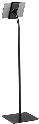Durable Tablet/iPad Bodenständer mit Schwanenhals Tough Floor, 360° drehbar & höhenverstellbar für Tablets 7-13, Tablet Halterung, schwarz, 894501