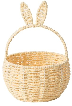 Påskkorg – kanin blomkorg vävd picknickkorg, kreativt handtag