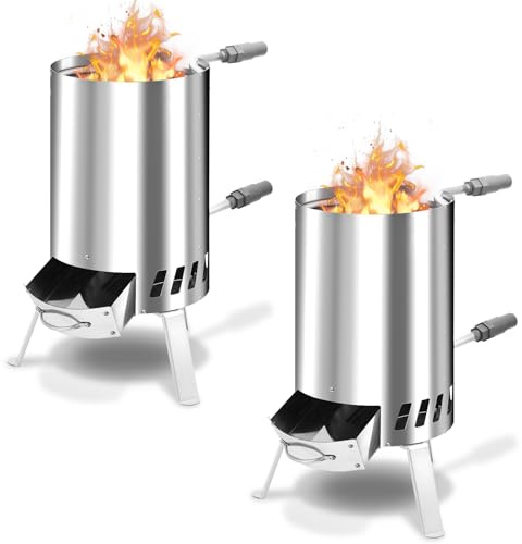 Vigevee Calefacción para piscina de leña con fuego, calentador de piscina, barril de fuego de acero inoxidable, cubo de fuego calentado, cubo de fuego de 32/38 mm, conexiones 100% acero inoxidable con