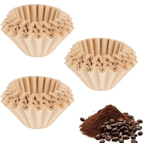 150 Pcs Papeles de Filtro Cafe de Cesta, 45/155 mm Papeles de Filtros de Café de Cesta, Papel de Filtro de Café de Cestas para Máquina de Cafés Cafeteras de Goteo