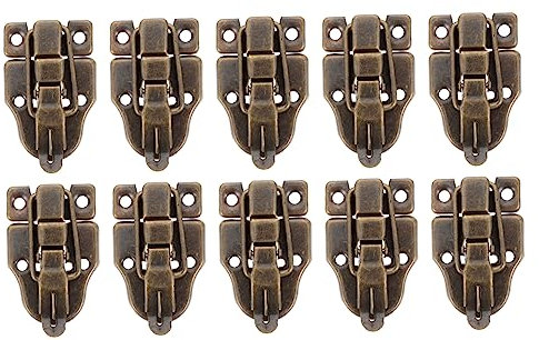 POPETPOP 10pezzi Levetta Per Custodia Per Gioielli in Ferro Chiusure Per Scatole Design Antico Facile Da Usare Sostituiscono Le Fibbie Danneggiate