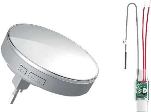 WLAN Klingelerweiterung smarter Funkgong mit Nachtlicht App Steuerung (iOS & Android), Alexa kompatibel, 32 Melodien, Klingel Weiterleitung