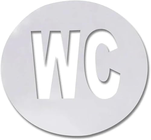 Badrumsskyltar, 1 st WC-dörrskylt spegelväggklistermärken självhäftande klistermärken for heminredning