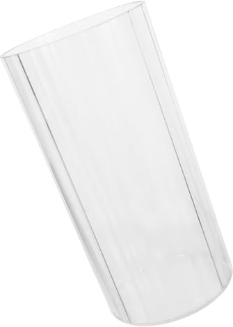 JECOMPRIS Jarrón Hidropónico Transparente Cilíndrico Irrompible de Plástico, 10 Cm Diámetro X 19.5 Cm Alto, Moderno Minimalista para Decoración de Centro de Mesa, Hogar, Cocina y Oficina