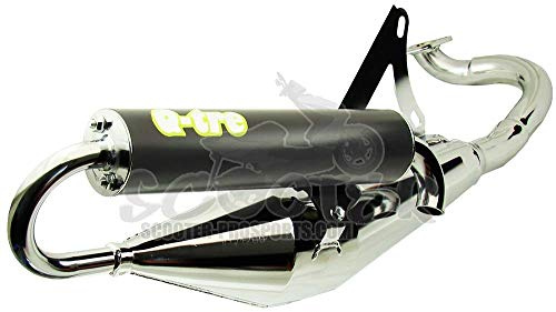 Tecnigas exhaust Q-Tre chrome for Minarelli horizontal