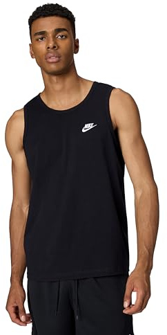 Nike Men's Sportswear Club Tank, Black/White, X-Large