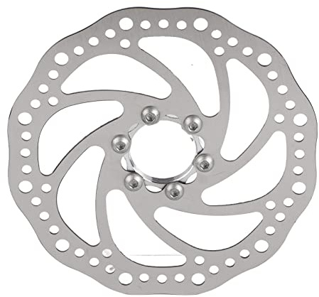 Fahrrad Bremsscheibe, Edelstahl Fahrrad Bremsscheibe Radfahren Rotoren Platte mit Flansch Adapter, 6 Stücke Bolzen