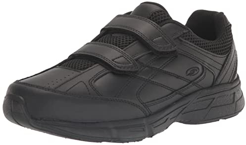 Dr. Scholl's - Men's Brisk Light Weight Dual Strap Sneaker, Wide Width (11.5 Wide, Black)